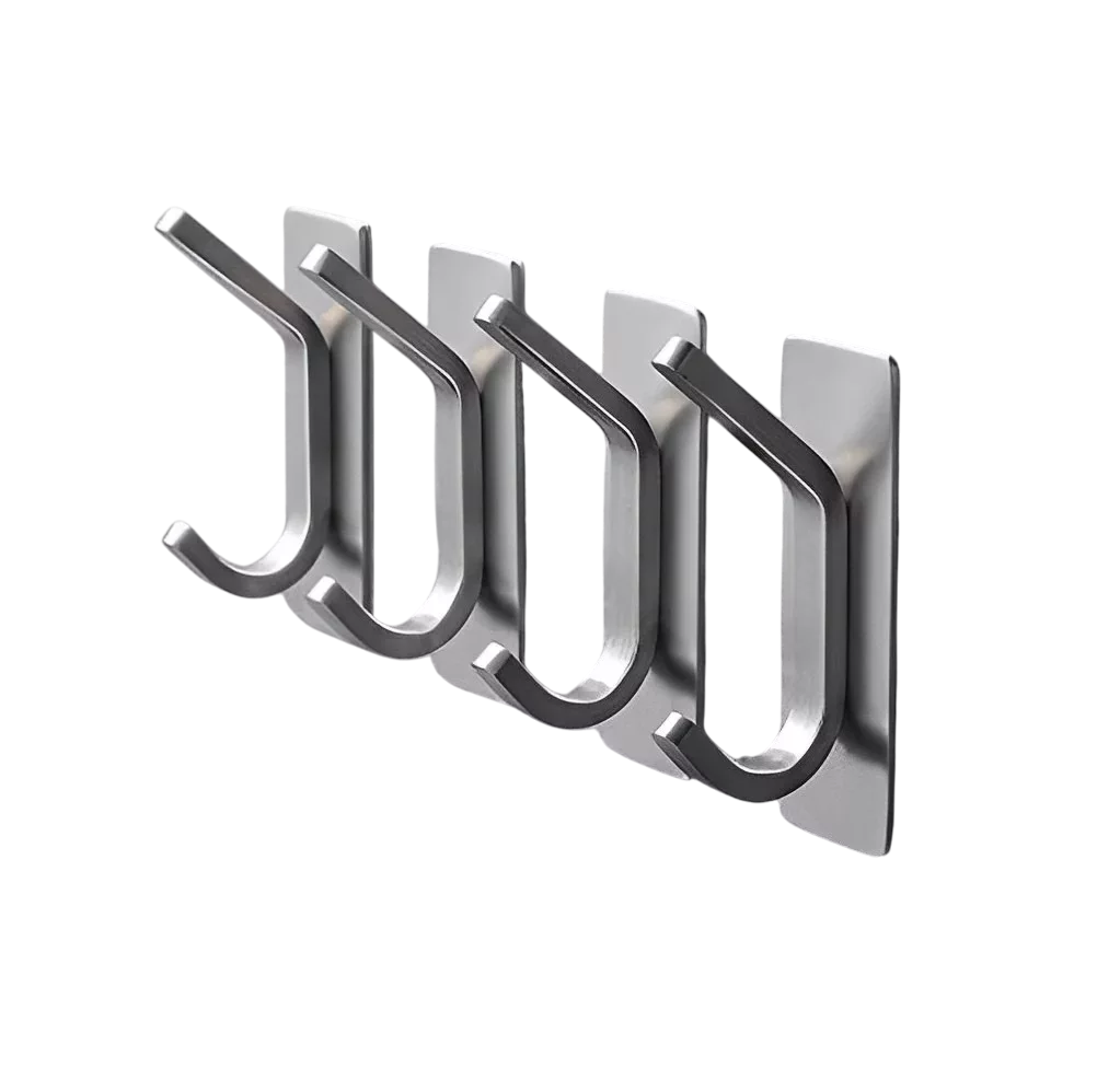 Foto 2 pulgar | Ganchos Toalleros Adhesivos De Pared Para Toalla Baño Cocina Plata