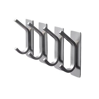 Foto 1 | Ganchos Toalleros Adhesivos De Pared Para Toalla Baño Cocina Plata