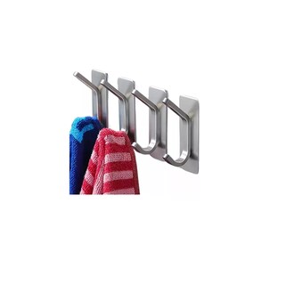 Foto 4 | Ganchos Toalleros Adhesivos De Pared Para Toalla Baño Cocina Plata