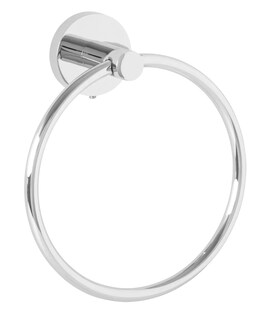Foto 1 | Toallero de Argolla Acero Inoxidable Cromo Plata con Sistema de Montaje para Pared
