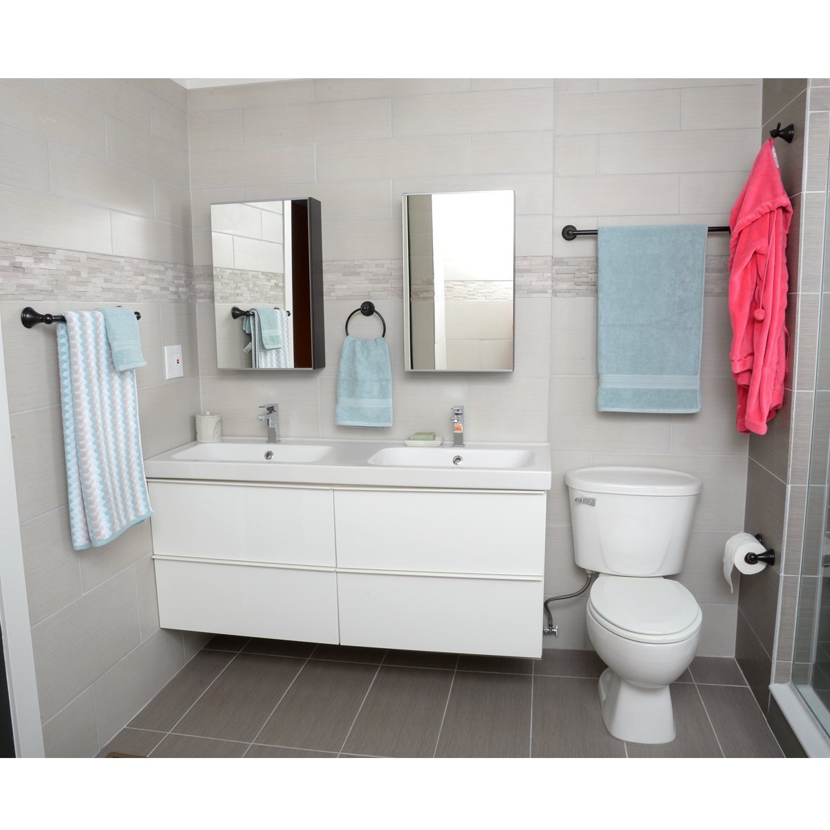 Foto 4 | Set de Accerosior para Baño Amazon Basics de 5 Piezas-Venta Internacional
