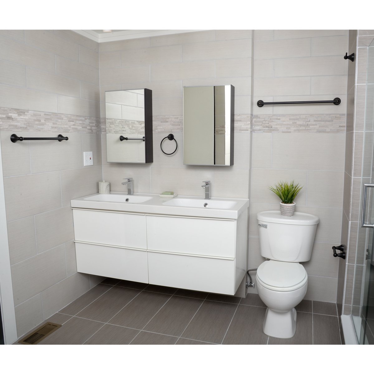Foto 5 | Set de Accerosior para Baño Amazon Basics de 5 Piezas-Venta Internacional