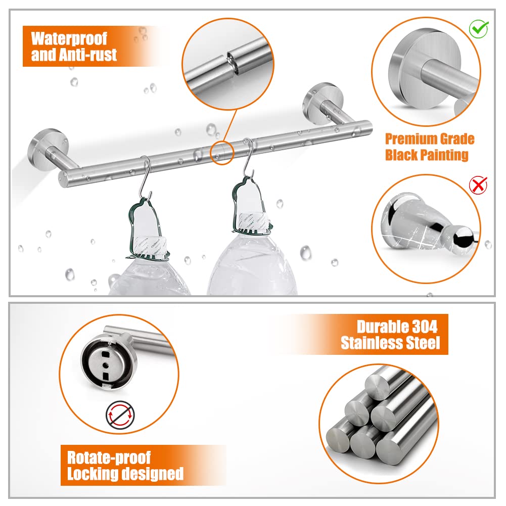 Foto 6 pulgar | Juego De Accesorios De Baño Tudoccy, Níquel Cepillado Y Acero Inoxidable - Venta Internacional.
