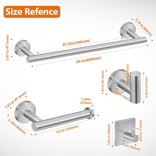 Foto 6 | Juego De Accesorios De Baño Tudoccy, Níquel Cepillado Y Acero Inoxidable - Venta Internacional.