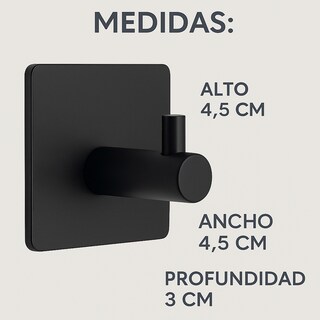 Foto 3 | Perchero 4 Pzas Inoxidable Jauz Color Negro