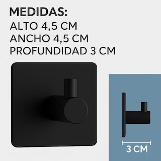 Foto 4 | Perchero 4 Pzas Inoxidable Jauz Color Negro