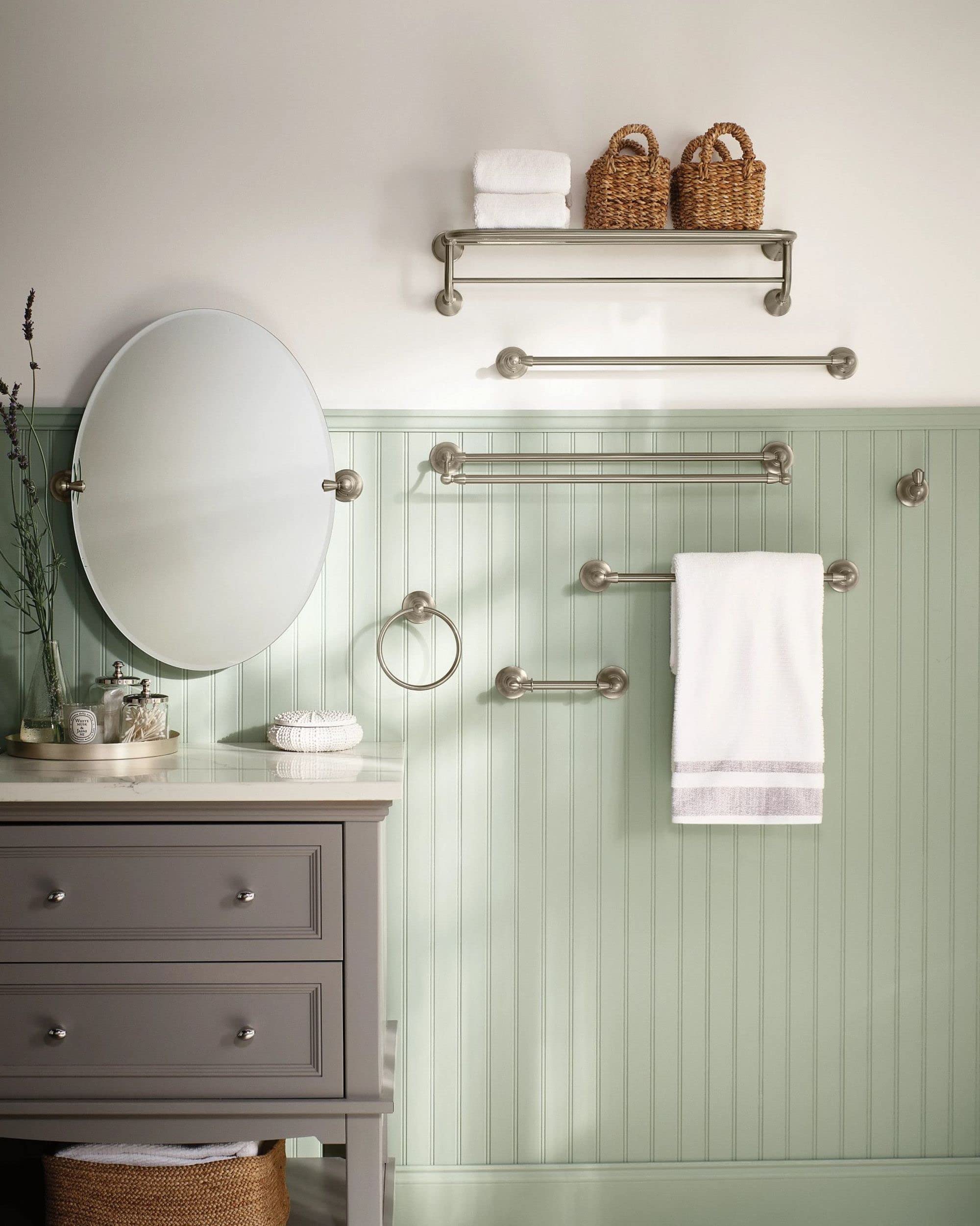 Foto 4 | Toallero Moen Sage Collection Dn6822bn, Doble, 60 Cm, Níquel - Venta Internacional.