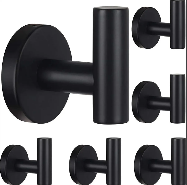 Foto 2 pulgar | Xtellar Set De Ganchos Para Toallas De Estilo Europeo - Negro (paquete De 6)