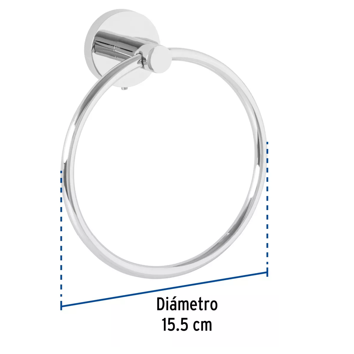 Foto 4 pulgar | Toallero De Argolla Acero Inoxidable  Cromo Eo Safe Imports Esi-16322  Plata