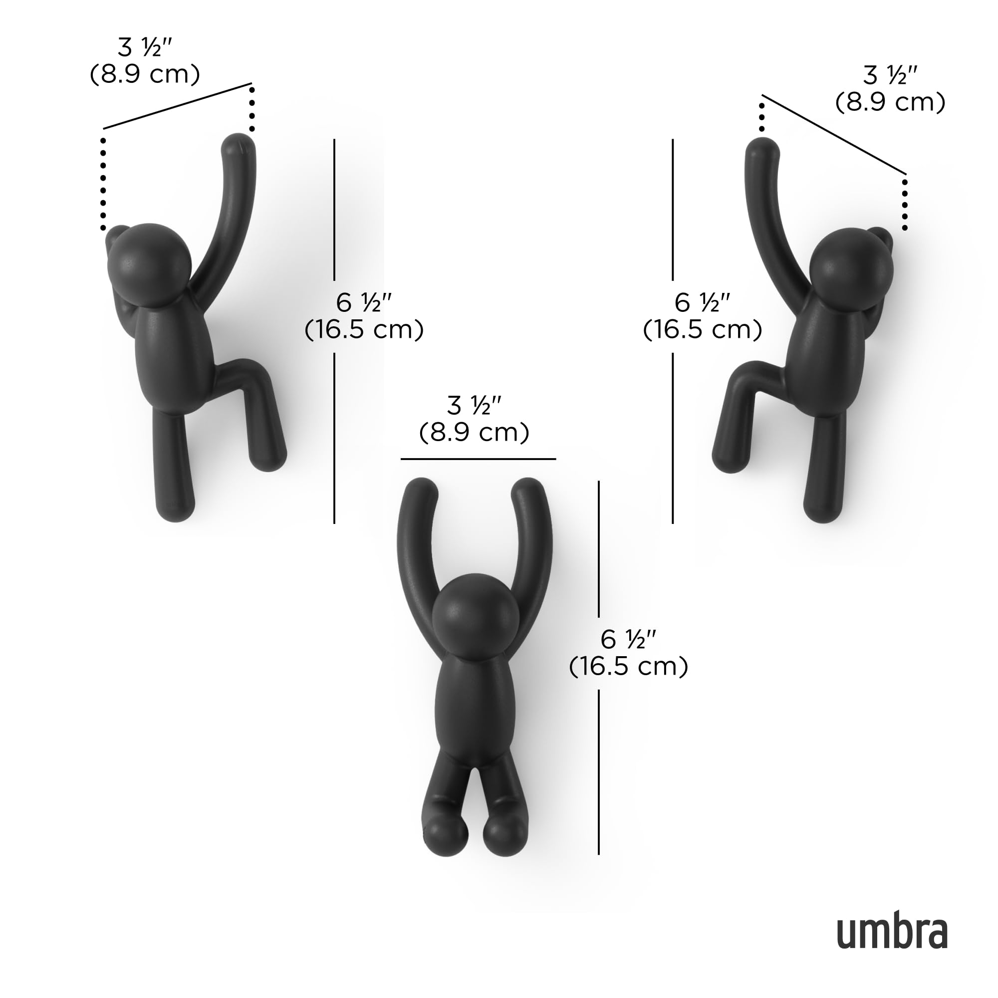 Foto 3 | Juego de 3 Ganchos Decorativos Umbra Buddy - Venta Internacional