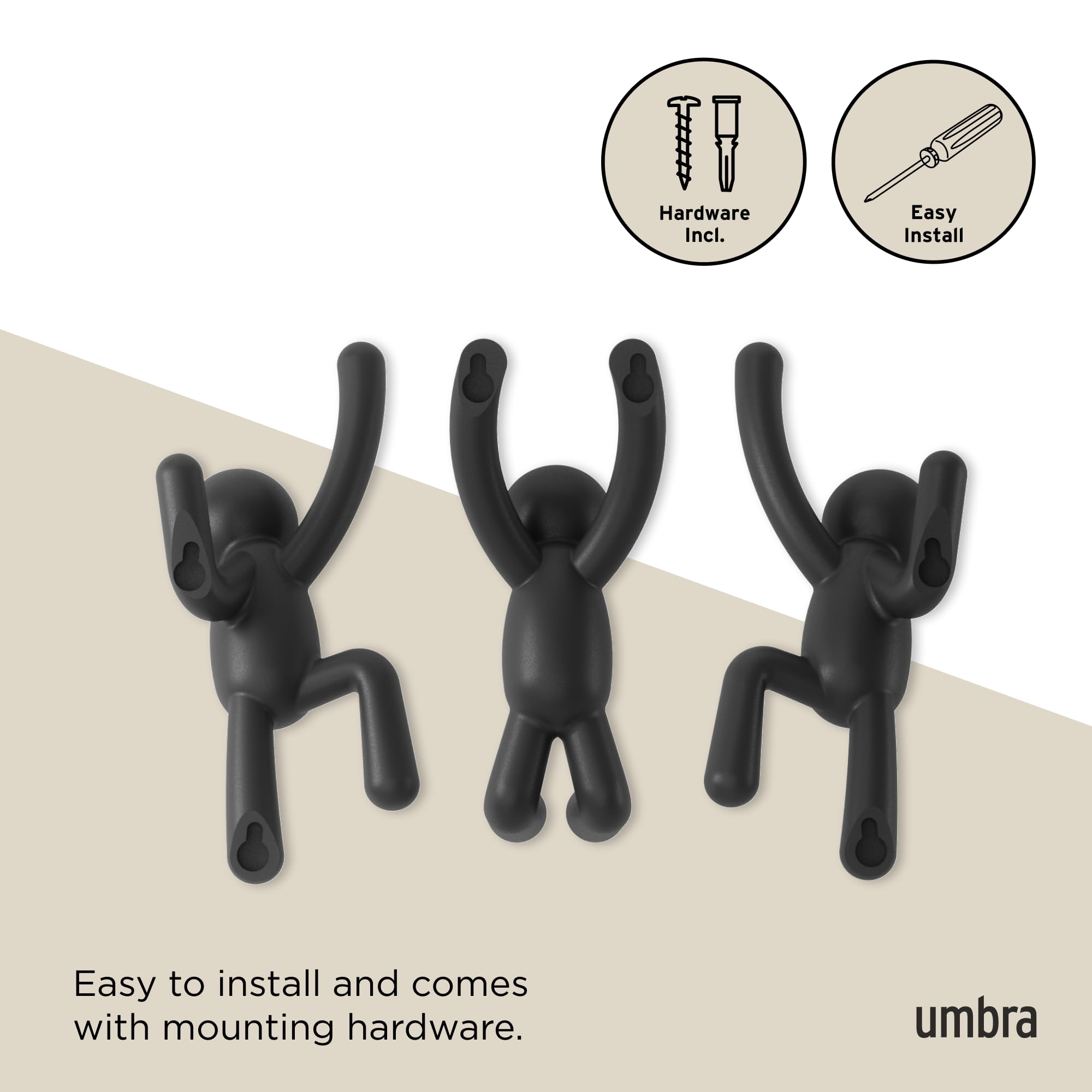 Foto 6 | Juego de 3 Ganchos Decorativos Umbra Buddy - Venta Internacional
