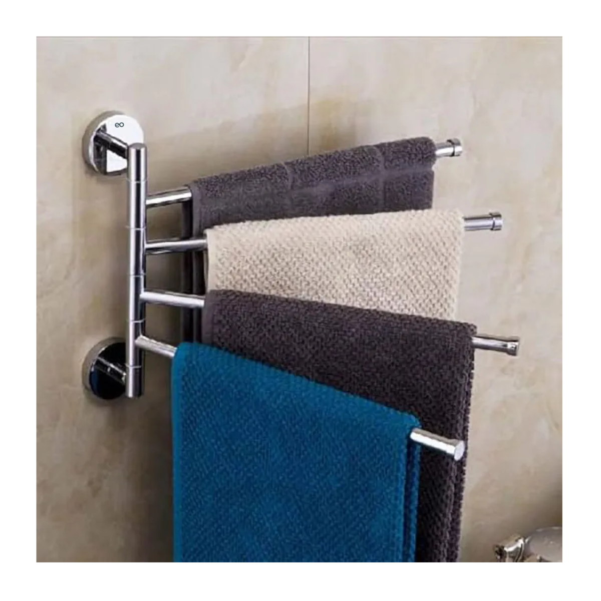 Foto 2 | Toallero De Acero Inoxidable Para Pared Con Brazos Móviles Eo Safe Imports Esi-18899 Plata