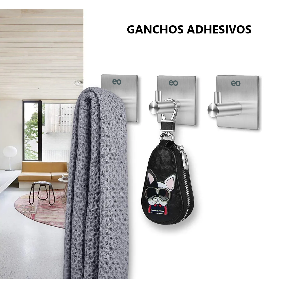 Foto 3 pulgar | Juego De Accesorios De Baño Toalleros Inoxidable 5pzas Eo Safe Imports Esi-18895 Plata