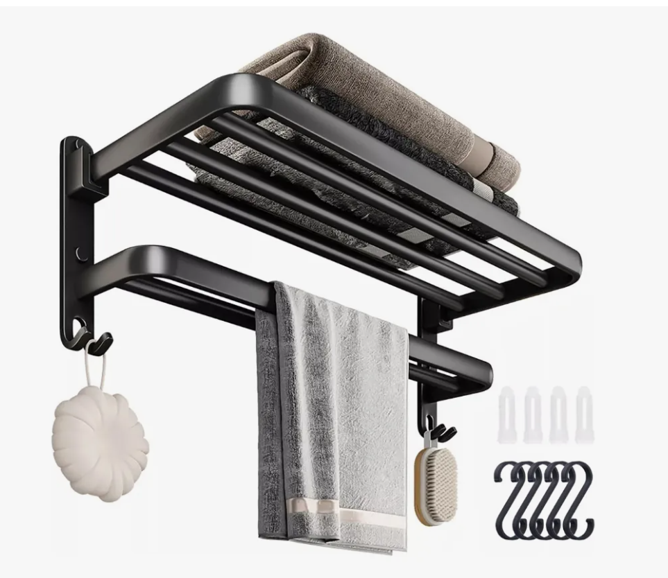 Toallero Soporte De Toallas Estante Para Baño De Pared 60cm