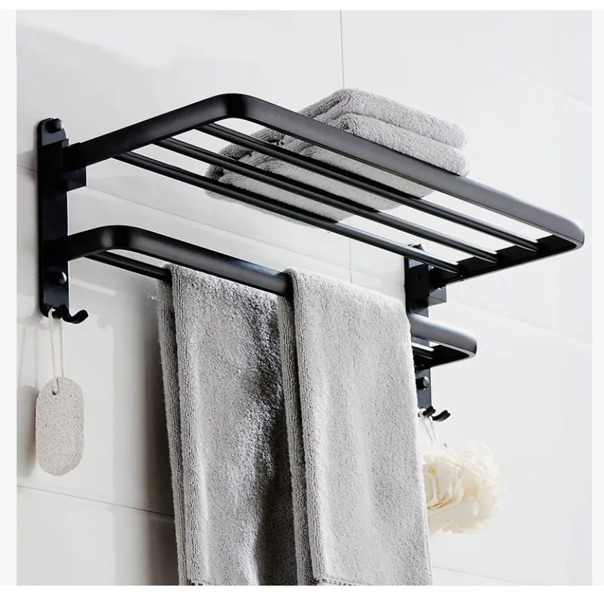 Foto 3 pulgar | Toallero Soporte De Toallas Estante Para Baño De Pared 60cm
