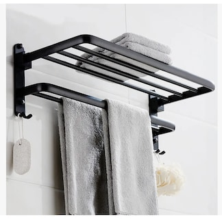 Foto 2 | Toallero Soporte De Toallas Estante Para Baño De Pared 60cm