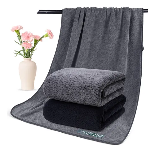 Foto 5 pulgar | Xtellar 2pcs Toallas De Baño De Luxo En Lana Coral, Grande Y Ultra Suave, Medidas Especiales 180cm*90cm