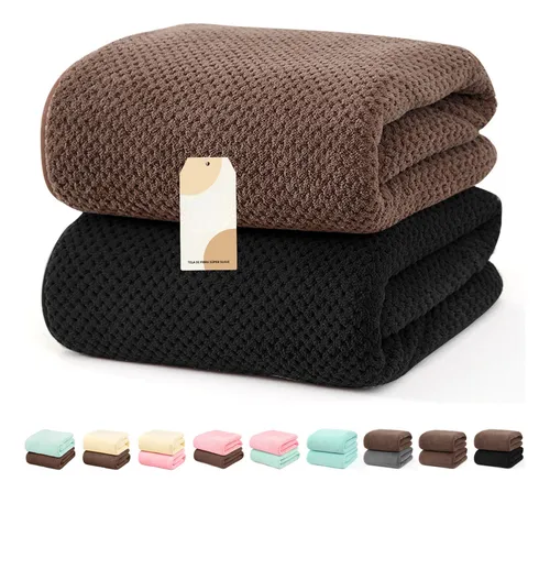 Foto 2 pulgar | Conjunto Xtellar De Toallas De Baño Premium, 70x140 Cm, Marrón Y Negro – Pack De 2