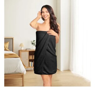 Foto 2 | Conjunto Xtellar De Toallas De Baño Premium, 70x140 Cm, Marrón Y Negro – Pack De 2