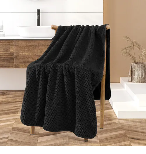 Foto 4 pulgar | Conjunto Xtellar De Toallas De Baño Premium, 70x140 Cm, Marrón Y Negro – Pack De 2