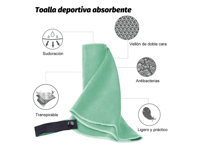 Foto 3 pulgar | Pack De 3 Toallas Xtellar Deportivas Y De Playa Microfibra, Ultra Absorbentes Y De Secado Rápido