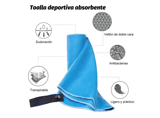 Foto 3 pulgar | Pack De 3 Toallas Xtellar Deportivas Y De Playa Microfibra, Ultra Absorbentes Y De Secado Rápido