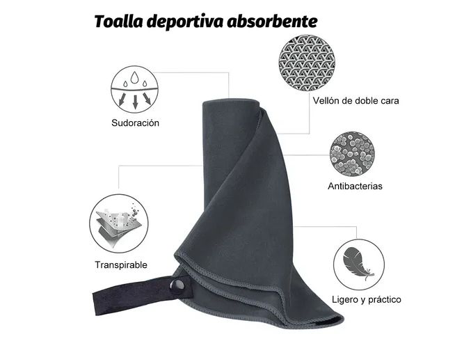 Foto 3 pulgar | Pack De 3 Toallas Xtellar Deportivas Y De Playa Microfibra, Ultra Absorbentes Y De Secado Rápido