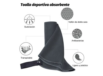 Foto 2 | Pack De 3 Toallas Xtellar Deportivas Y De Playa Microfibra, Ultra Absorbentes Y De Secado Rápido