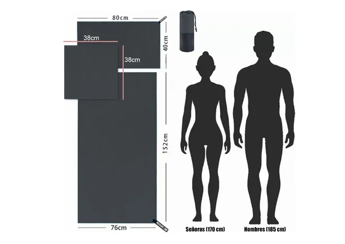 Foto 3 | Pack De 3 Toallas Xtellar Deportivas Y De Playa Microfibra, Ultra Absorbentes Y De Secado Rápido