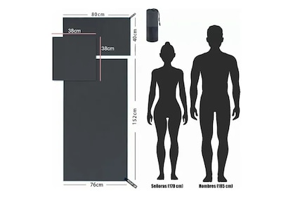 Foto 3 | Pack De 3 Toallas Xtellar Deportivas Y De Playa Microfibra, Ultra Absorbentes Y De Secado Rápido