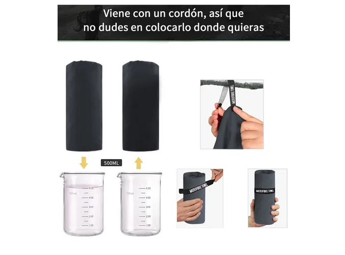 Foto 6 pulgar | Pack De 3 Toallas Xtellar Deportivas Y De Playa Microfibra, Ultra Absorbentes Y De Secado Rápido