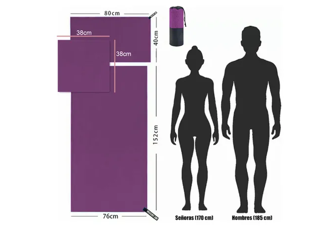 Foto 3 | Pack De 3 Toallas Xtellar Deportivas Y De Playa Microfibra, Ultra Absorbentes Y De Secado Rápido