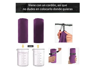 Foto 5 | Pack De 3 Toallas Xtellar Deportivas Y De Playa Microfibra, Ultra Absorbentes Y De Secado Rápido