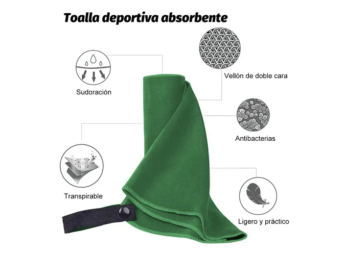 Foto 3 pulgar | Pack De 3 Toallas Xtellar Deportivas Y De Playa Microfibra, Ultra Absorbentes Y De Secado Rápido