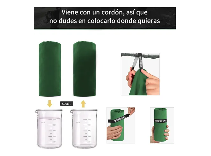Foto 6 pulgar | Pack De 3 Toallas Xtellar Deportivas Y De Playa Microfibra, Ultra Absorbentes Y De Secado Rápido