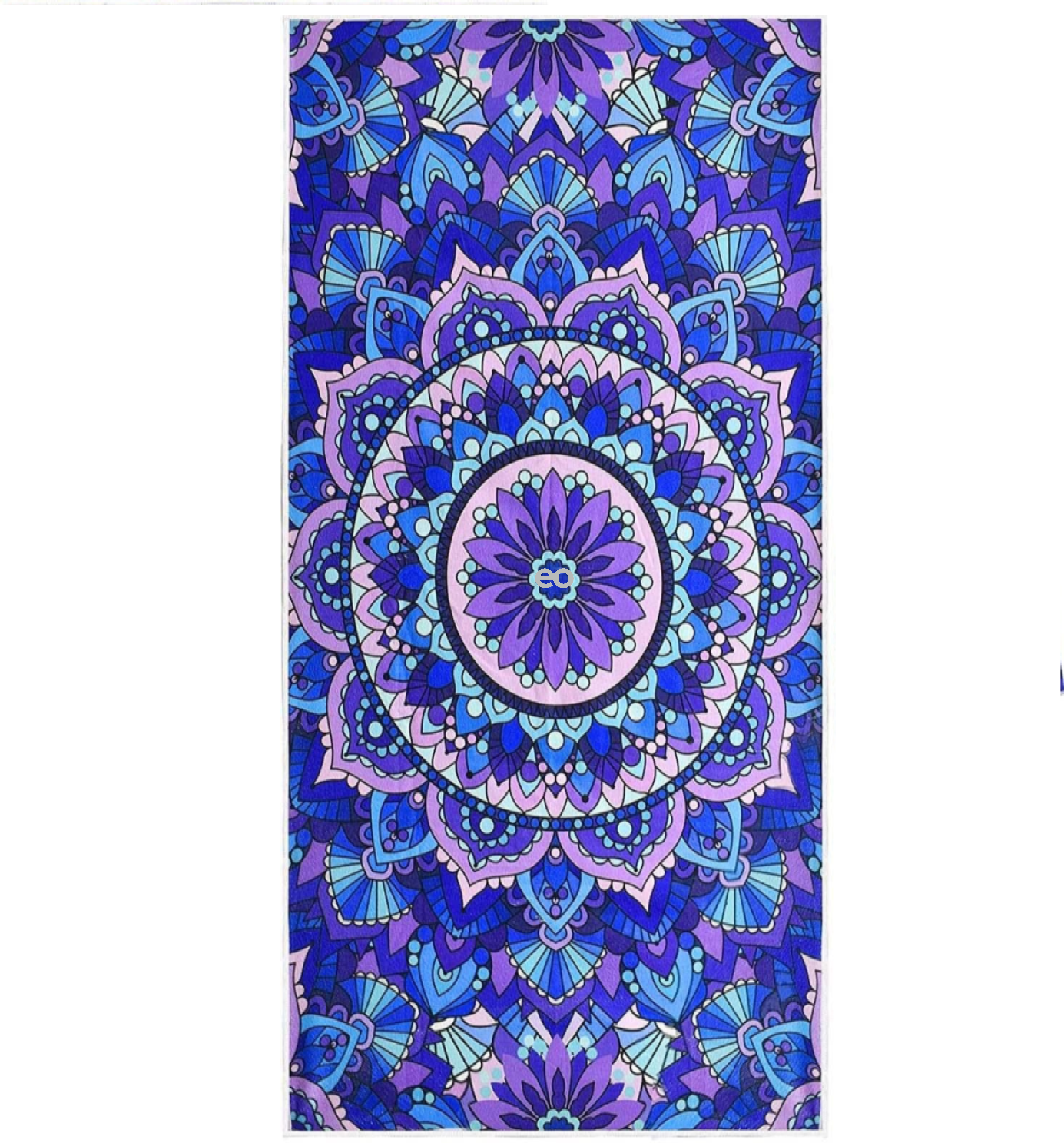 Toalla De Playa Superligera, Toalla De Microfibra De Mandala Eo Safe Imports Esi-19101 Azul