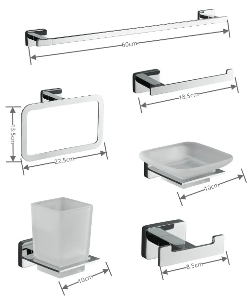 Foto 3 pulgar | Set De Accesorios Xtellar Para Baño  Modernos Y Elegantes Toalleros De 60cm  Color Plata En Acero Inoxidable