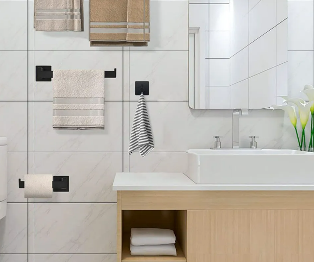 Foto 4 pulgar | Set Aspiracional Xtellar De Accesorios De Baño En Acero Inoxidable Negro De 4 Piezas