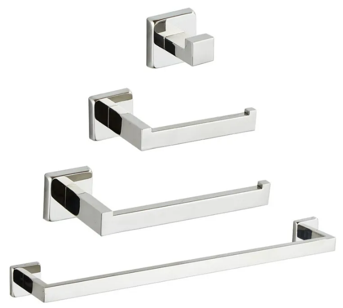 Juego De Accesorios Xtellar Toallero De Estilo Superior De Acero Inoxidable 304  Plata - 4 Piezas