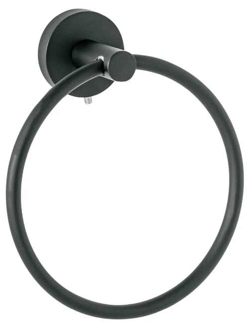 Xtellar Premium Toallero De Argolla En Acero Inoxidable De Lujo Negro Mate