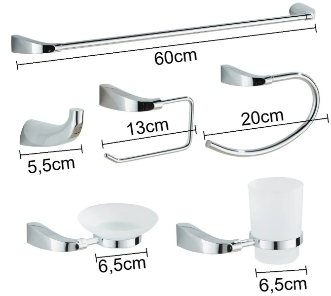 Foto 5 pulgar | Set de Accesorios para Baño Xtellar de Acero Inoxidable 6 Piezas