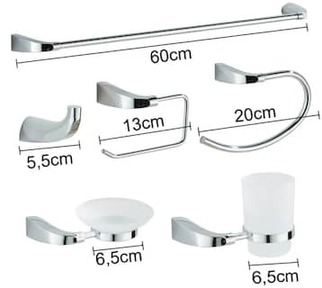 Foto 4 | Set de Accesorios para Baño Xtellar de Acero Inoxidable 6 Piezas