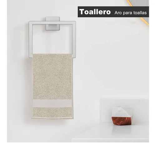 Foto 3 pulgar | Toallero De Baño Xtellar  Cuadrado De Acero Inoxidable Baño