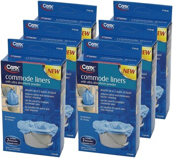 Foto 1 | Forros Desechables para Inodoro Portátil Carex 6 Cajas con 7 Forros C/U - Venta Internacional