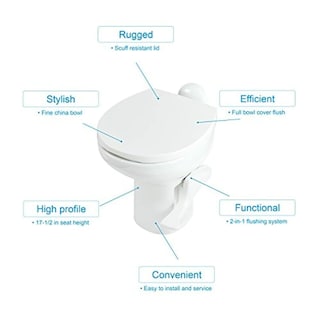 Foto 6 | Inodoro Para Autocaravanas Thetford Aqua-magic Style Ii, Blanco, Perfil Alto - Venta Internacional.