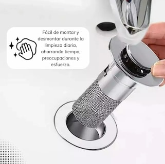 Foto 4 | Xtellar Tapón Universal Para Fregadero Y Ducha Con Filtro De Drenaje Antiobstrucciones