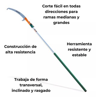 Foto 5 | Sierra Serrucho Telescopico Extensible Cortador Ramas Altas De 2.5 A 5m