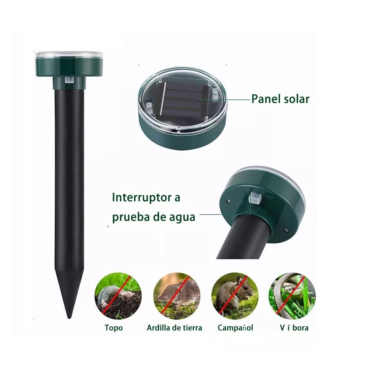 Foto 3 pulgar | Set 4 Repelentes Solar Plagas Exterior Ultrasonido Eo Safe Imports Esi-11706 Negro