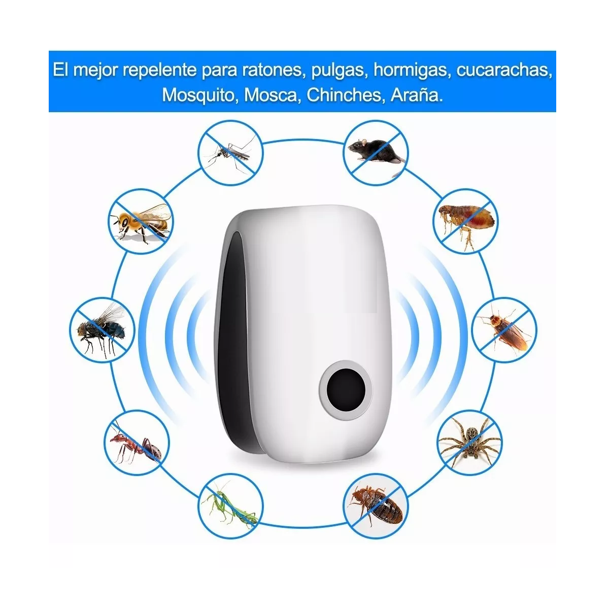 Foto 4 pulgar | Repelente Ultrasónico De Mosquitos 4 Piezas Para El Hogar Eo Safe Imports Esi-11707 Blanco
