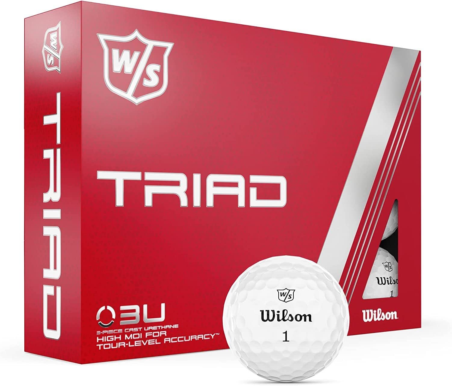 Foto 2 pulgar | Pelota De Golf Wilson Staff Triad, 12 Pelotas, Color Blanco - Venta Internacional.